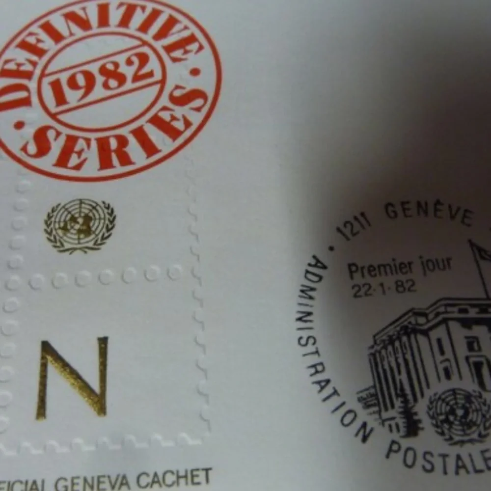60 Stamps 1982 First Day of Issue United Nations Geneva Cachet Definitive Series